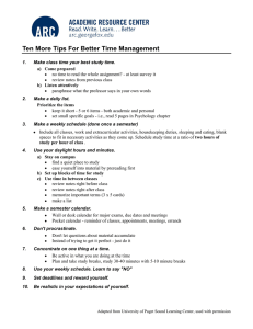 Ten More Tips For Better Time Management
