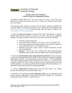 “For  each  position  for  which  a...  Charge to the Search Committee - Guide for Supervisor/Appointing Authority