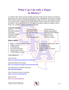 What Can I do with a Major in History?