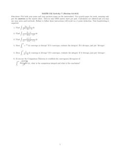MATH 152 Activity 7 (Section 8.4-8.9)