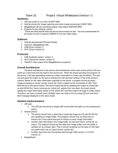 Team 22 Project: Virtual Whiteboard (Version 1) Hardware: