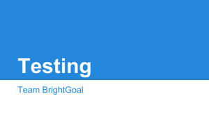 Testing Team BrightGoal