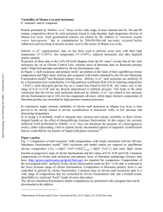 Variability of Mauna Loa melt inclusions  P. Armienti and D. Gasperini
