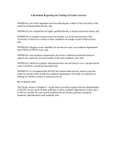 A Resolution Regarding the Funding of Faculty Searches