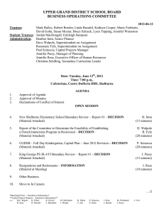 UPPER GRAND DISTRICT SCHOOL BOARD BUSINESS OPERATIONS COMMITTEE