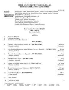 UPPER GRAND DISTRICT SCHOOL BOARD BUSINESS OPERATIONS COMMITTEE