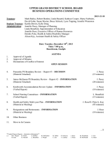 UPPER GRAND DISTRICT SCHOOL BOARD BUSINESS OPERATIONS COMMITTEE