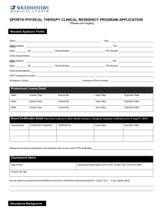 (Please print legibly) Resident Applicant  Profile