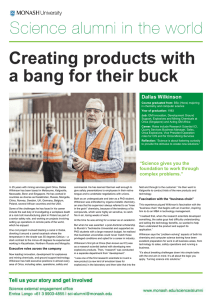 Creating products with a bang for their buck Dallas Wilkinson