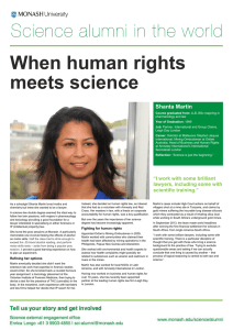 Shanta Martin: Science & Human Rights Law Alumni Profile