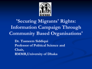 'Securing Migrants' Rights: Information Campaign Through