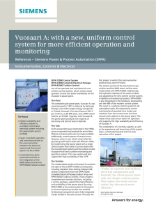 Vuosaari A: with a new, uniform control monitoring Instrumentation, Controls &amp; Electrical