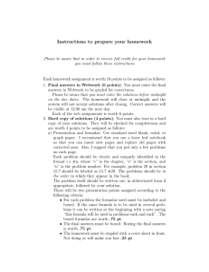 Instructions to prepare your homework