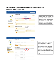 Accessing and Changing Your Privacy Settings from the “My