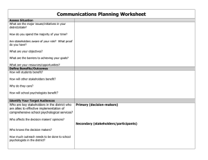 Communications Planning Worksheet