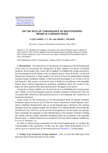 ON THE RATE OF CONVERGENCE OF BOOTSTRAPPED