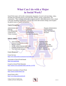 What Can I do with a Major in Social Work?