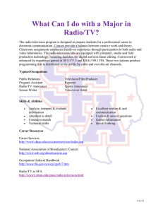 What Can I do with a Major in Radio/TV?