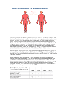 Inherited: Congenital Generalized (CGL; Berardinelli-Seip Syndrome)