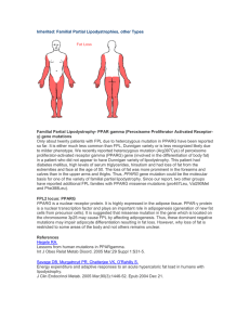 Inherited: Familial Partial Lipodystrophies, other Types  γ) gene mutations