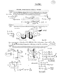 CEE 3500 Fluid Mechanics Sample Exam - Fall 2005