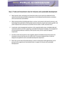 Day 2: Trade and investment rules for inclusive and sustainable...
