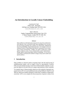 An Introduction to Locally Linear Embedding