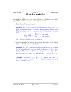 Complex Variables