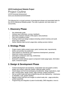 Project Outline UCCS Institutional Website Project