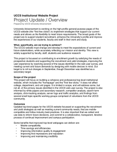 Project Update / Overview UCCS Institutional Website Project