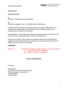 Addendum #1 February 26, 2016 to