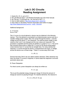 Lab 2: DC Circuits Reading Assignment