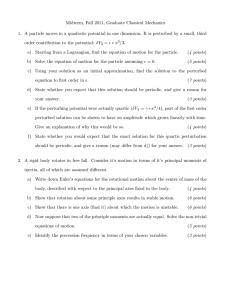 Midterm, Fall 2011, Graduate Classical Mechanics