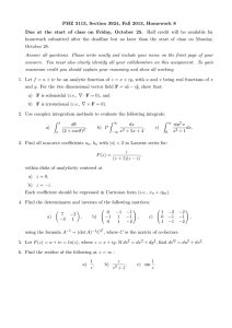 PHZ 3113, Section 3924, Fall 2013, Homework 8 October 28.