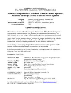 Second Carnegie Mellon Conference in Electric Power Systems:
