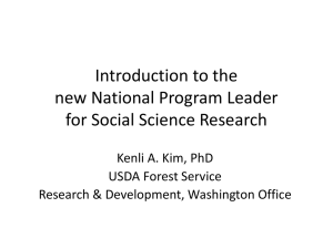 USDA Forest Service: Social Science Research Introduction