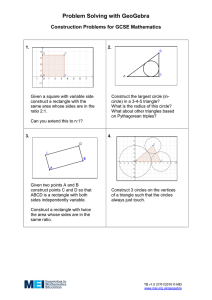 Problem Solving with GeoGebra Construction Problems for GCSE Mathematics