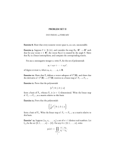 PROBLEM SET II Exercise . Exercise . R
