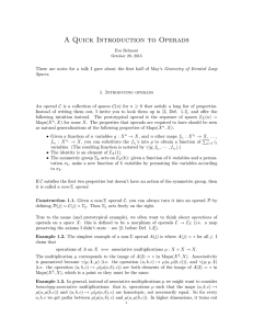 Operads: A Quick Introduction
