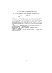 18.747: Problem set 8; due Tuesday, April 5