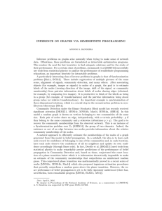 INFERENCE ON GRAPHS VIA SEMIDEFINITE PROGRAMMING