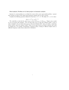 Real analysis, Problem set 6, final project in harmonic analysis