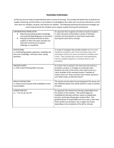 Teaching & Assessment Strategies: Growth Mindset