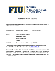 NOTICE OF PUBLIC MEETING