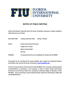 NOTICE OF PUBLIC MEETING