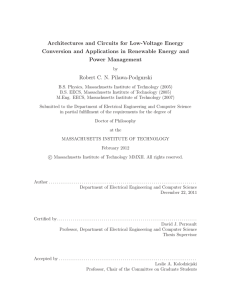 Architectures and Circuits for Low-Voltage Energy Power Management