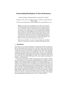 Understanding Distributions of Chess Performances Kenneth W. Regan , Bartlomiej Macieja
