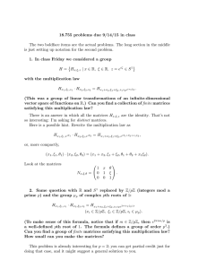 Abstract Algebra Problems: Matrix Representations of Groups