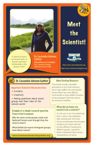 Meet the Scientist! Dr. Cassandra Johnson Gaither