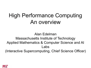 High Performance Computing An overview
